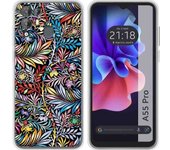 Funda Silicona Transparente Blackview A55 Pro Flores 04