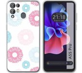 Funda Silicona Transparente Blackview A55 Pro Flores 06