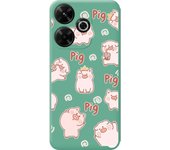 Funda Silicona Verde Xiaomi Poco M6 4G Cerdos