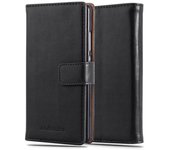 Funda Libro para Huawei P8 en NEGRO GRAFITO - Cubierta Proteccion con Cierre Magnetico, Tarjetero y Funcion de Suporte - Etui Case Cover Carcasa