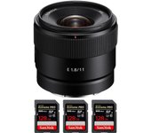 E 11mm F1.8 + 3 SanDisk 128GB Extreme PRO UHS-II SDXC 300 MB/s + PDF MCZ DIRECT 20 TÉCNICAS PARA MEJ