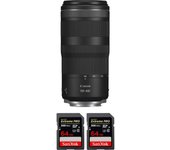 RF 100-400mm f5.6-8 IS USM + 2 SanDisk 64GB Extreme PRO UHS-II SDXC 300 MB/s + PDF MCZ DIRECT 20 TÉC