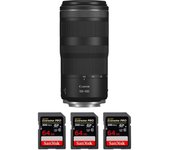 RF 100-400mm f5.6-8 IS USM + 3 SanDisk 64GB Extreme PRO UHS-II SDXC 300 MB/s + PDF MCZ DIRECT 20 TÉC