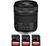 RF 15-30mm F4.5-6.3 IS STM + 3 SanDisk 32GB Extreme PRO UHS-II SDXC 300 MB/s + PDF MCZ DIRECT 20 TÉC