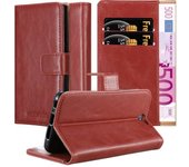 Funda Libro para HTC One A9 en ROJO BURDEOS - Cubierta Proteccion con Cierre Magnetico, Tarjetero y Funcion de Suporte - Etui Case Cover Carcasa