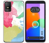 Funda Silicona Transparente TCL 403 Acuarela 02