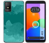 Funda Silicona Transparente TCL 403 Acuarela 06