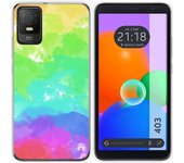 Funda Silicona Transparente TCL 403 Acuarela 03