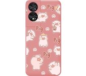 Funda Silicona Líquida Rosa TCL 50 SE Cerdos