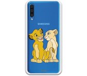 Funda Oficial Disney Simba y Nala transparente para Galaxy A50 - El Rey León