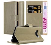 Funda Libro para Samsung Galaxy NOTE 8 en MARRoN CAPUCHINO - Cubierta Proteccion con Cierre Magnetico, Tarjetero y Funcion de Suporte - Etui Case Cover Carcasa