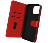 Funda iPhone 14 Pro Solapa Tarjetero Función Soporte Vídeo Rojo
