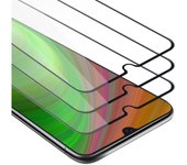 3x Pelicula Protectora para Samsung Galaxy A50 en TRANSPARENTE con NEGRO - Paquete de 3 Pantalla de Vidrio Templado Cobertura Completa (Tempered) Compatible 3D con Dureza 9H