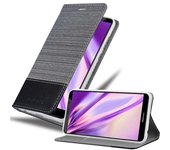 Funda Libro para Huawei MATE 10 LITE en GRIS NEGRO - Cubierta Proteccion con Cierre Magnetico, Tarjetero y Funcion de Suporte - Etui Case Cover Carcasa