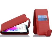 Funda para LG G3 in ROJO INFIERNO - Cubierta Proteccion Estilo Flip de Cuero Sintetico Estructuro - Etui Case Cover Carcasa