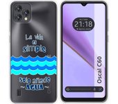 Funda Silicona Transparente Blackview Oscal C60 Agua