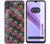 Funda Silicona Transparente Blackview Oscal C60 Cerezas