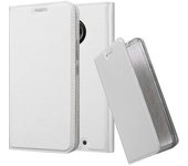 Funda Libro para Motorola MOTO X4 en CLASSY PLATEADO - Cubierta Proteccion con Cierre Magnetico, Tarjetero y Funcion de Suporte - Etui Case Cover Carcasa