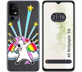 Funda Silicona TCL 40 NXTPAPER 5G Unicornio