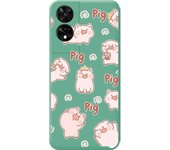 Funda Silicona Líquida Verde TCL 505 Cerdos