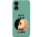 Funda Silicona Líquida Verde TCL 505 Hombre Escalada