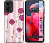 Funda Silicona Motorola Moto G04 / G24 Flores Vintage