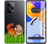 Funda Silicona Transparente Xiaomi Redmi Note 12 Pro+ Plus 5G Tigre