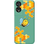 Funda Silicona Líquida Verde TCL 50 SE Abeja
