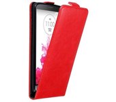 Funda para LG G3 in ROJO MANZANA - Cubierta Proteccion Estilo Flip con Cierre Magnetico - Etui Case Cover Carcasa
