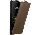 Funda para LG G5 in MARRoN CAFe - Cubierta Proteccion Estilo Flip con Cierre Magnetico - Etui Case Cover Carcasa