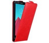 Funda para LG G4 in ROJO MANZANA - Cubierta Proteccion Estilo Flip con Cierre Magnetico - Etui Case Cover Carcasa
