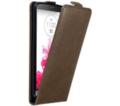 Funda para LG G3 in MARRoN CAFe - Cubierta Proteccion Estilo Flip con Cierre Magnetico - Etui Case Cover Carcasa