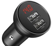 Baseus CCBX-0G cargador de dispositivo móvil Negro, Gris Auto