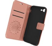 Funda iPhone SE 2020/8/7 Tarjetero Soporte Vídeo Motivo Mandala Flor Champán