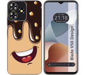 Funda Silicona Zte Blade V50 Design 4G Helado Chocolate