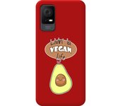 Funda Silicona Líquida Roja TCL 406 Vegan Life