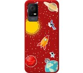 Funda Silicona Líquida Roja TCL 406 Espacio