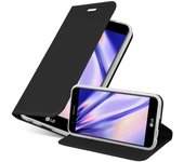 Funda Libro para LG K10 2017 en CLASSY NEGRO - Cubierta Proteccion con Cierre Magnetico, Tarjetero y Funcion de Suporte - Etui Case Cover Carcasa