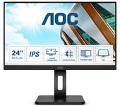 AOC P2 24P2Q LED display 60,5 cm (23.8 pulgadas pulgadas) 1920 x 1080 Pixeles Full HD Negro