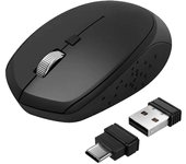 Ratón inalámbrico Tablet Ordenador Macbook Adaptadores USB-C Negro