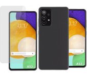 Pack 2 En 1 Funda Gel Transparente + Protector Cristal Templado para Samsung Galaxy A52 / A52 5G / A