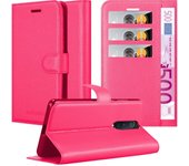 Funda Libro para Oneplus 8 en ROSA CEREZA - Cubierta Proteccion con Cierre Magnetico, Tarjetero y Funcion de Suporte - Etui Case Cover Carcasa