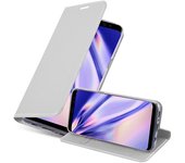 Funda Libro para Samsung Galaxy S8 en CLASSY PLATEADO - Cubierta Proteccion con Cierre Magnetico, Tarjetero y Funcion de Suporte - Etui Case Cover Carcasa