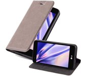 Funda Libro para LG K4 2017 en MARRoN CAFe - Cubierta Proteccion con Cierre Magnetico, Tarjetero y Funcion de Suporte - Etui Case Cover Carcasa