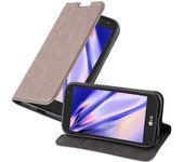 Funda Libro para LG K3 2017 en MARRoN CAFe - Cubierta Proteccion con Cierre Magnetico, Tarjetero y Funcion de Suporte - Etui Case Cover Carcasa