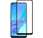 Cubierta completa de vidrio templado 5D para Oppo Reno6 Lite - Transparente/Negro