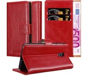 Funda Libro para LG X SCREEN en ROJO BURDEOS - Cubierta Proteccion con Cierre Magnetico, Tarjetero y Funcion de Suporte - Etui Case Cover Carcasa