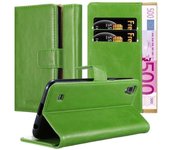 Funda Libro para LG X Power en VERDE HIERBA - Cubierta Proteccion con Cierre Magnetico, Tarjetero y Funcion de Suporte - Etui Case Cover Carcasa