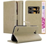 Funda Libro para LG X Power 2 en MARRoN CAPUCHINO - Cubierta Proteccion con Cierre Magnetico, Tarjetero y Funcion de Suporte - Etui Case Cover Carcasa