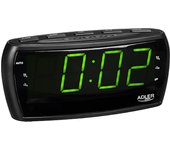 Adler AD 1121 radio Reloj Analógico y digital Negro